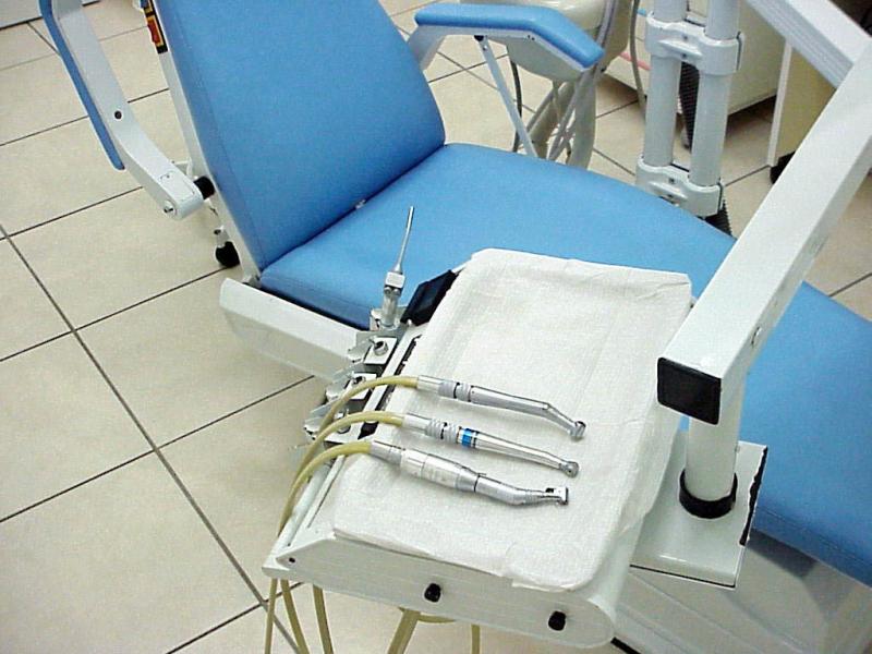 Chair at Dentist Office with Instruments